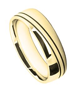 6mm Wedding Ring W7514 | Gents Pattern - Laser Engraving Wedding Ring